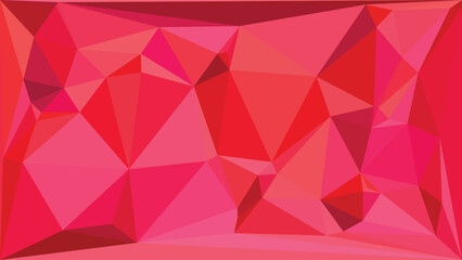 Obraz premium Vibrant red geometric low poly background with abstract triangular shapes and modern texture