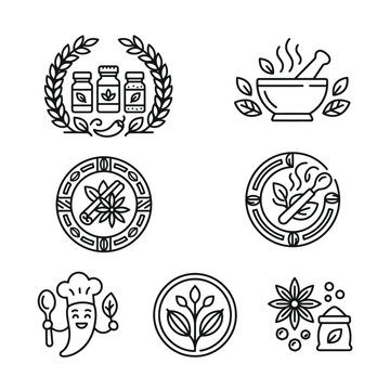 Food and drink icons set.