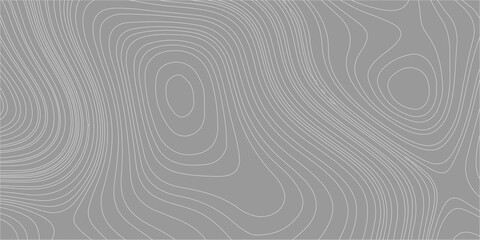 Gray topographic map background with abstract wavy lines. An abstract, minimalist gray background, a clean topographic map pattern with flowing, concentric wavy lines. © Creative Arts