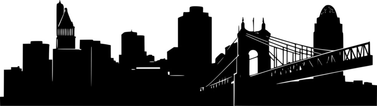 Cincinnati Skyline Silhouette