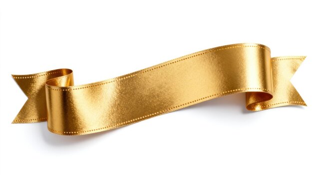 Golden ribbon with dotted border