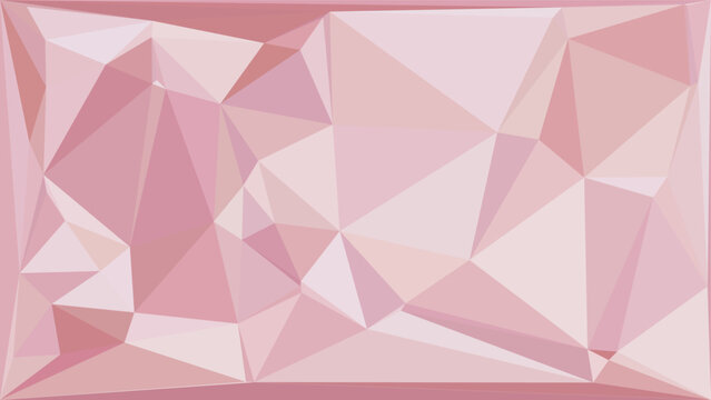 Minimalist low poly background featuring soft pink geometric triangles in a modern art pattern
