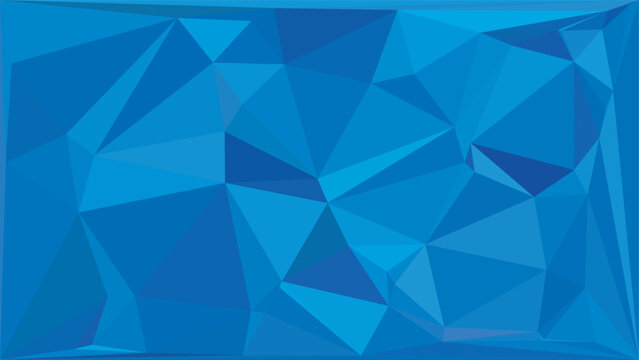 Abstract blue geometric low poly background with triangular shapes for modern digital design
