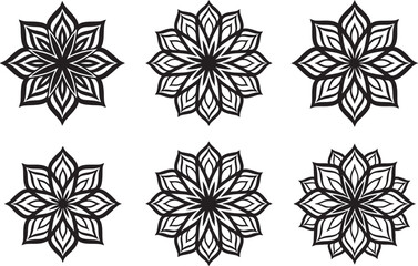 Obraz premium Bohemian Decorative Mandala Elements Set