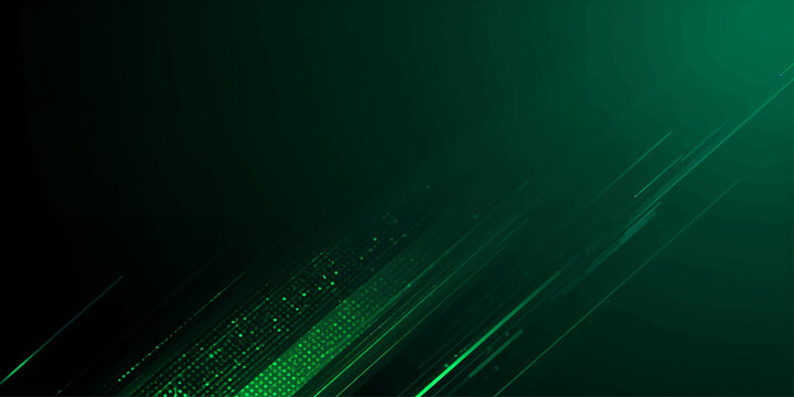 Futuristic green abstract digital background with lines, code and data patterns for technology and science concept wallpaper