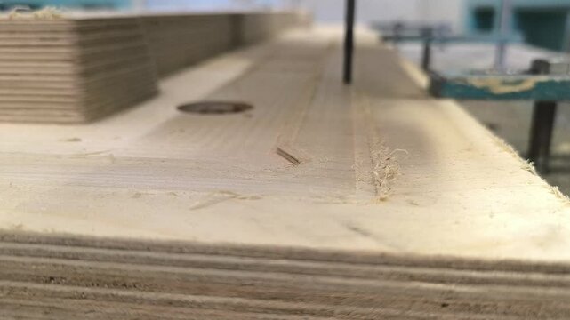 Milling of a wooden model on a CNC machine