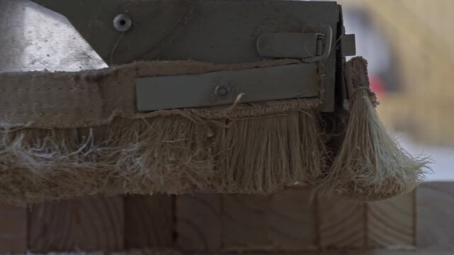 CNC machine surfacing a pine board 