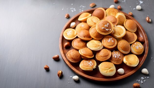 poffertjes background with copy space for text