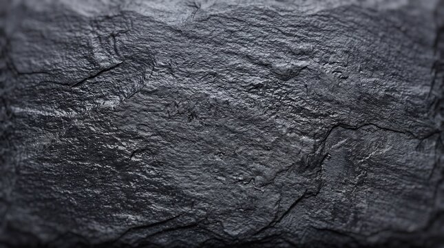 Dark charcoal gray stone texture background with rough craggy surface and subtle wet highlights