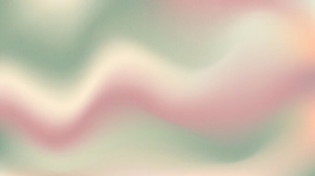 Abstract Pastel Gradient Background with Soft Wavy Shapes in Pink and Green