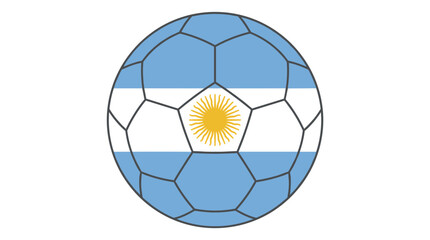 Soccer Ball with Argentinian Flag © Duran