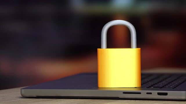 Padlock cybersecurity and account protection. Two Factor Authentication, secure login, identity verification and data security
