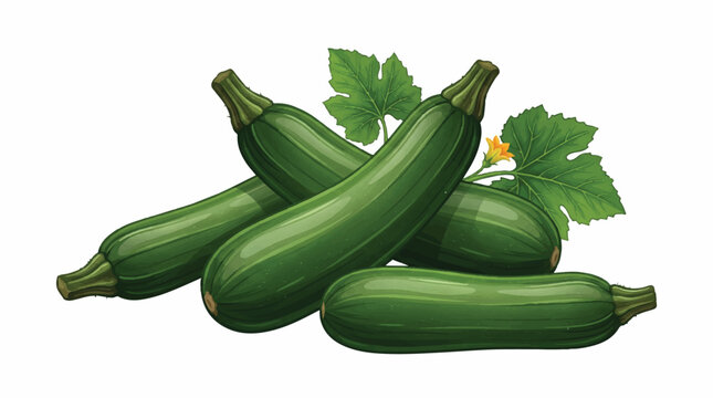 Assorted fresh green zucchinis and courgettes displayed for cooking use.