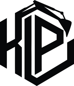 kpl construction logo k letter logo design. Minimal monogram emblem, classic style. Alphabet vector logo design. Premium Business logo, White background. AI/EPS and PNG/JPEG.