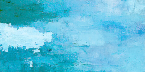Fototapeta premium Abstract texture of turquoise and light blue brushstrokes, evoking a sense of calm and fluidity, reminiscent of water or sky.