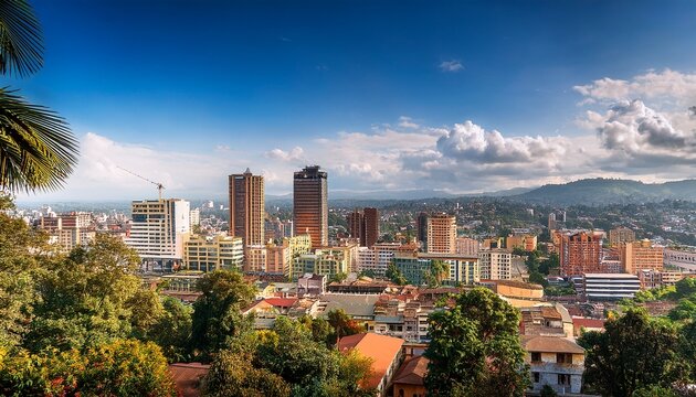 skyline of kigali in ruanda