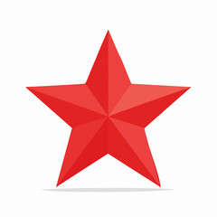 Obraz premium Red Five-Pointed Star Icon