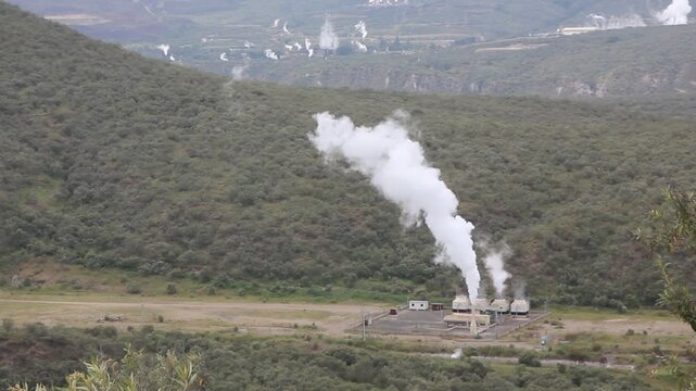 Small Geothermal Power site in the Hell's Gate National Park, Kenya