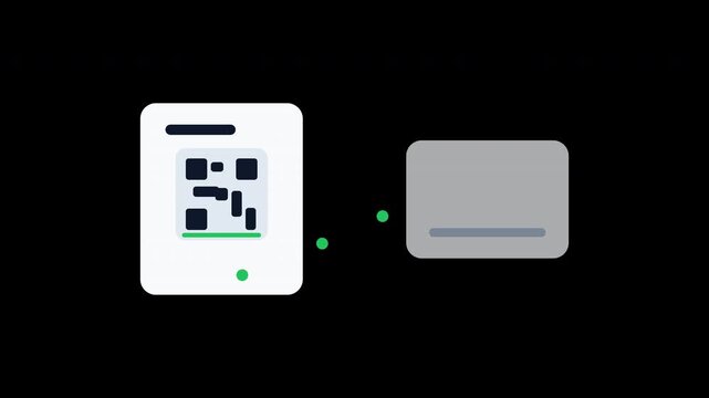 Digital document scan icon with qr code on white page suitable for web design, software applications, and digital technology concepts.