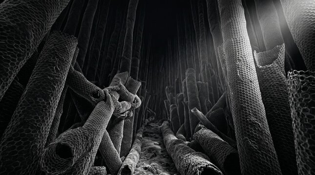 Microscopic Gyroid Metamaterial Network Showing Engineered Topology 3D Render