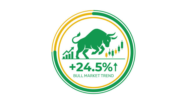 Bull Market Trend: Stock Growth, Financial Success, Upward Trend