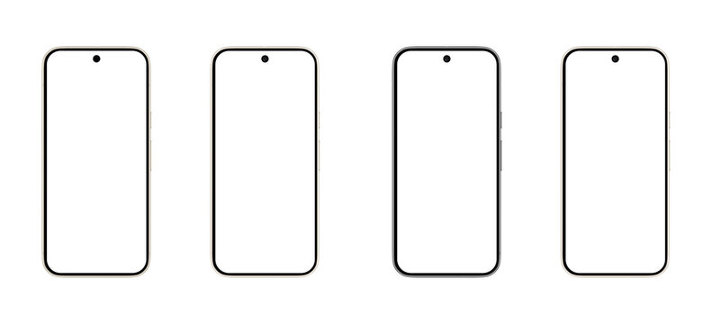 Pixel 10 Pro XL all color variants mockup, front view.