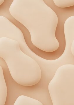 A seamless abstract background featuring soft fluid curves and irregular blobs in earthy neutral tones creating a soothing natural texture, earthy, peaceful, aesthetic