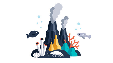 Obraz premium Vibrant Coral Reef Underwater Scene With Marine Life.