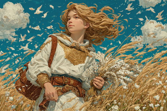 Jarilo Walking Through the Fields &mdash; Slavic God of Spring and Renewal