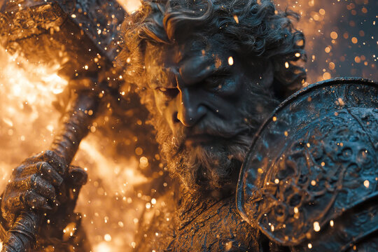 Svarog Forging the Sacred Flame &mdash; Ancient Slavic God of Fire