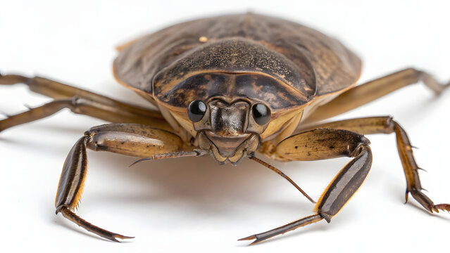 Close-up of a cockroach isolated on a white background