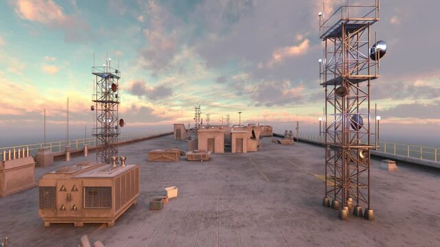 ミリタリーアウトポスト　3DCGレンダリング