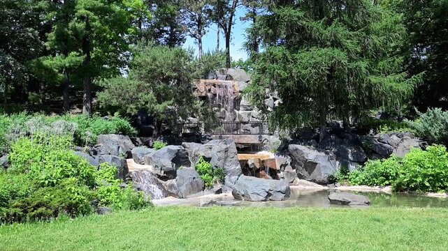 Hamm Memorial Water Falls in Como Park in St. Paul, Minnesota