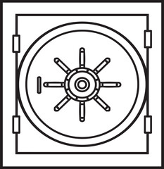 Obraz premium Vintage-style combination lock on a safe door