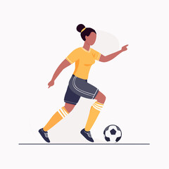 Obraz premium Woman playing soccer