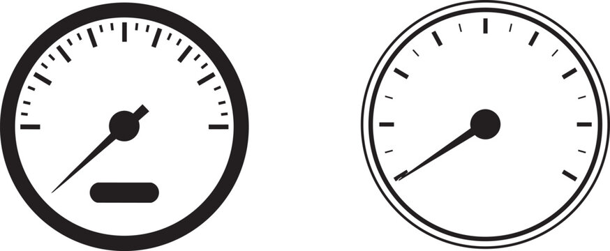 Simple analog speedometer and tachometer gauges