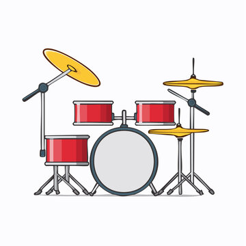Red Drum Kit Illustration
