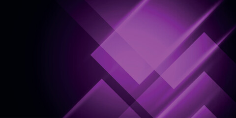 Obraz premium Dark purple gradient abstract background with overlapping glowing squares. Futuristic design with light speed effect. Modern graphic template with empty space for text. VOL. 3