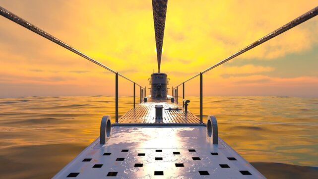 潜水艦　3DCGレンダリング