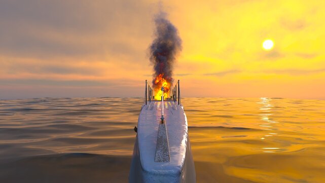 潜水艦　3DCGレンダリング