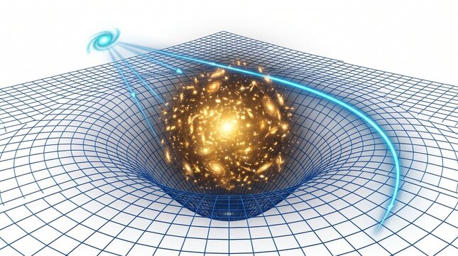 3D Physics Visualization of Gravitational Lensing Warping Space-Time