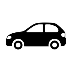 Fototapeta premium Compact Hatchback Car Silhouette Icon