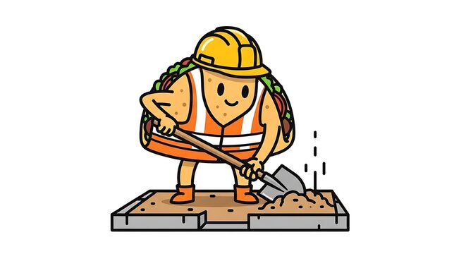 Construction worker operating pneumatic jackhammer.