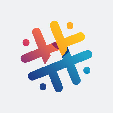 Slack logo abstract colorful gradient symbol.