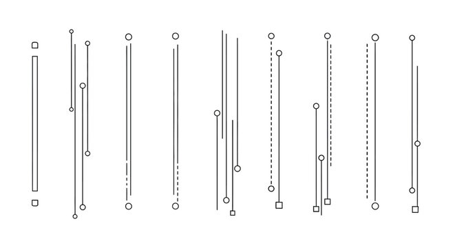 Abstract Vertical Lines and Dots Pattern.