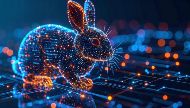 Digital Bunny - High Tech Animal Art
