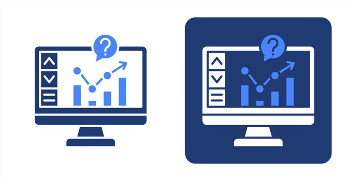 Market Volatility icon, with contrast background.