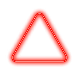 Obraz premium neon triangle frame png. neon triangle frame isolated. neon triangle frame icon
