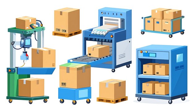 Warehouse automation packaging logistic system.
