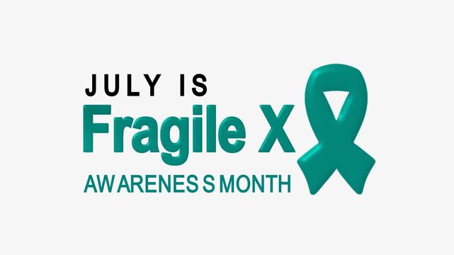 Fragile x awareness month text animation, suitable for banners and promotional materials advocating for fragile x awareness.